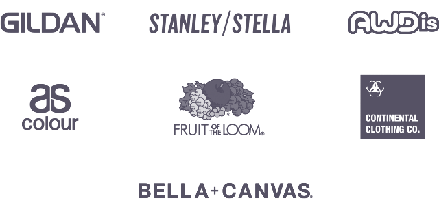 Stanley/Stella, Gildan, AWDis, AS Colour, Continental Clothing, Fruit of the Loom, Bella+Canvas