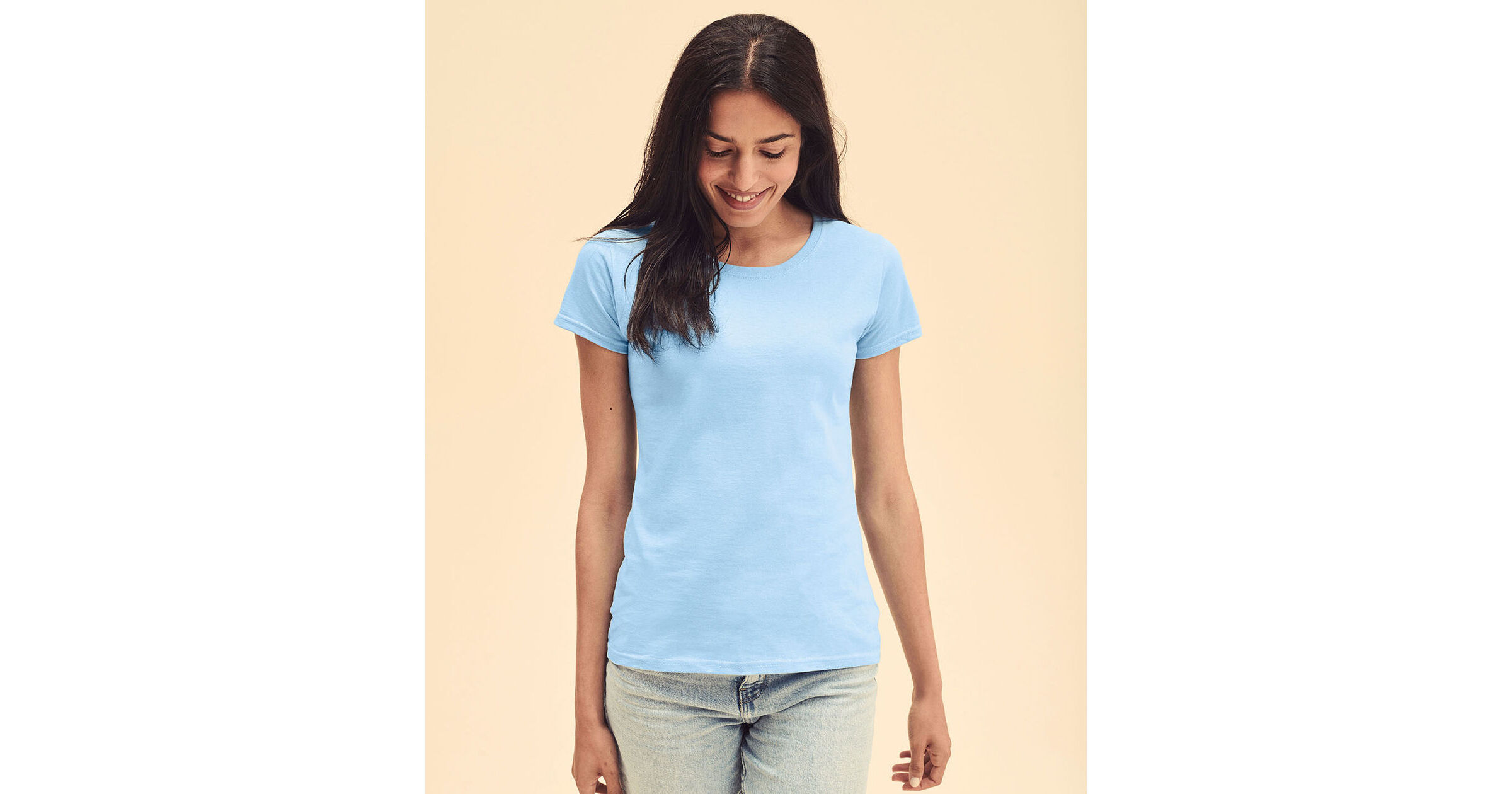 Fruit of the Loom Valueweight T dames T-shirt ronde hals bedrukken