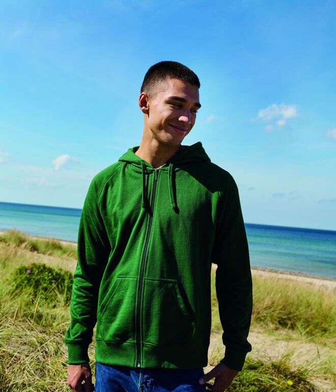 Neutral Unisex Tiger Cotton Hoodie w. Zip T63301